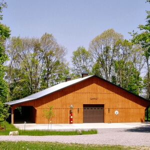 post frame storage building