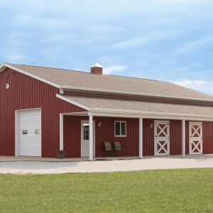 post frame horse barn and storage building