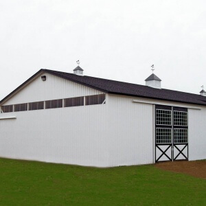 post frame horse riding arena