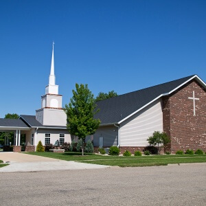 post frame brick church building