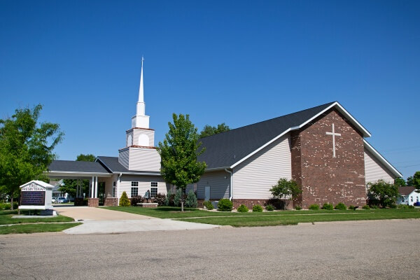 post frame brick church building