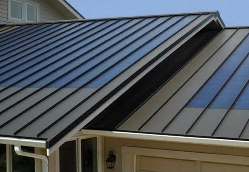 Metal roofing system designed for solar panel integration